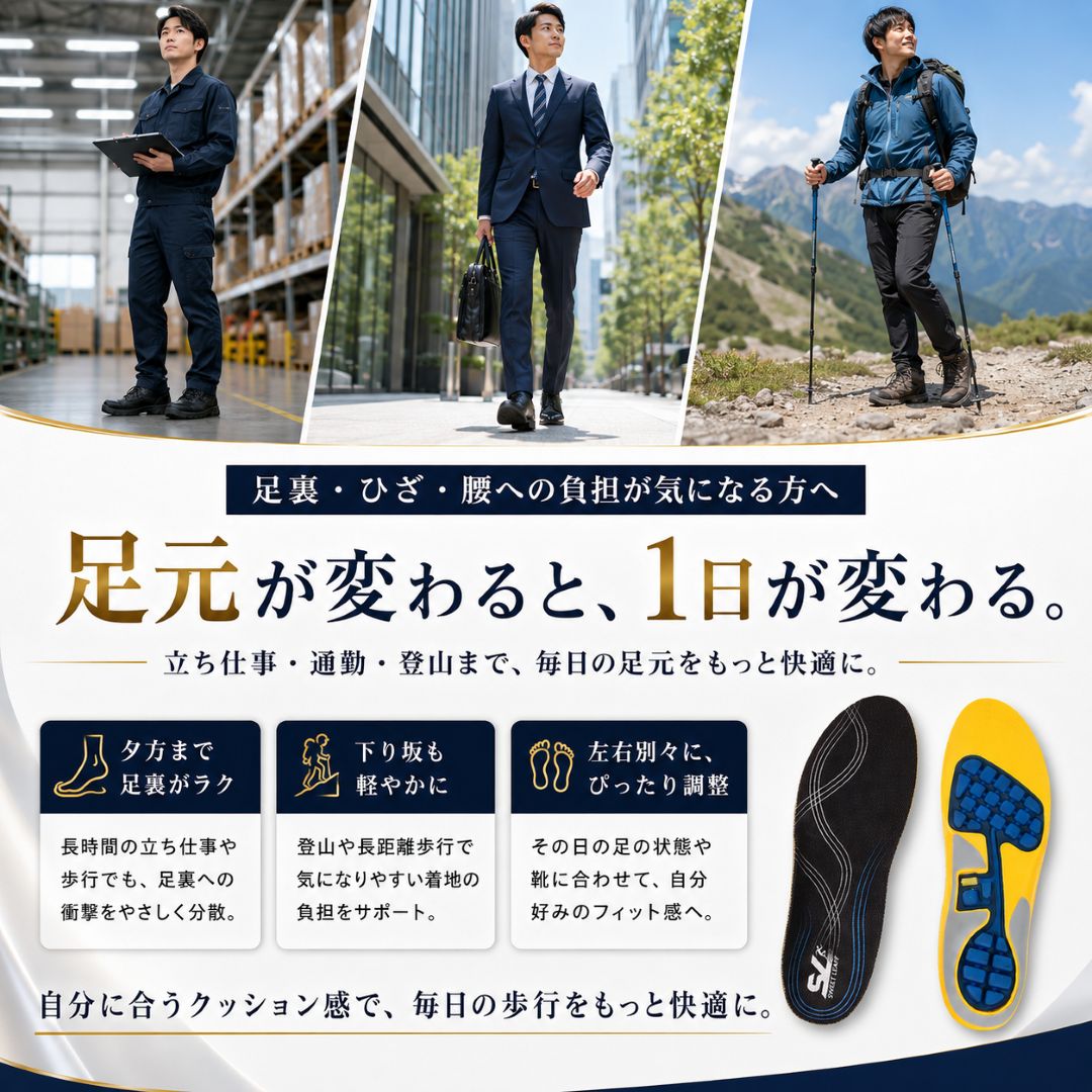 足元が変わると一日が変わるイメージ